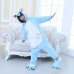 Kids Kigurumi Blue Unicorn Animal Kids Onesies Pajamas