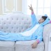 Kids Kigurumi Blue Unicorn Animal Kids Onesies Pajamas