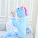 Kids Kigurumi Blue Unicorn Animal Kids Onesies Pajamas