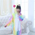 Kids Colorful Unicorn Kigurumi Animal Onesies Pajamas