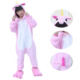 Kids Pajamas Pink Unicorn Onesies Pajamas Animal Onesies