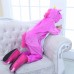 Kids Animal Onesies Pajamas Unicorn Rose Red Kigurumi Onesies Pajamas