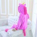 Kids Animal Onesies Pajamas Unicorn Rose Red Kigurumi Onesies Pajamas