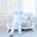 Kids Unicorn Blue Kigurumi Onesies Animal Costume Pajamas