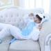 Kids Unicorn Blue Kigurumi Onesies Animal Costume Pajamas