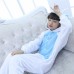 Kids Unicorn Blue Kigurumi Onesies Animal Costume Pajamas