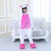 Kids Onesies Unicorn Rose Red Kigurumi Animal Pajamas Costumes