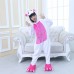 Kids Onesies Unicorn Rose Red Kigurumi Animal Pajamas Costumes