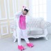 Kids Onesies Unicorn Rose Red Kigurumi Animal Pajamas Costumes