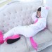 Kids Onesies Unicorn Rose Red Kigurumi Animal Pajamas Costumes