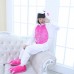 Kids Onesies Unicorn Rose Red Kigurumi Animal Pajamas Costumes