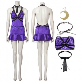 Tifa Lockhart Purple Dress FFV Remake Cosplay Costume