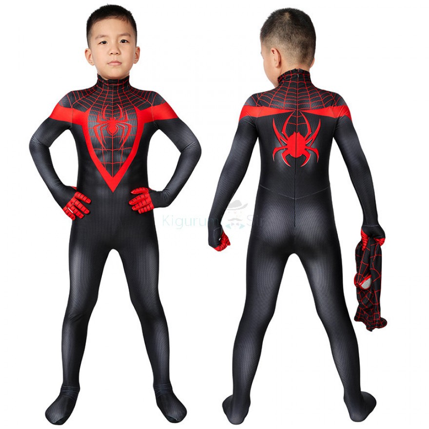 Spider Miles Morales Cosplay Costume Spider Suits for Kids