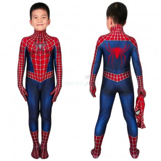 Kids Tobey Maguire Jumpsuit Spider Man Cosplay Costume