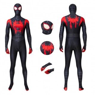 Adult Spider Into The Spider-Verse Miles Morales Cosplay Costume