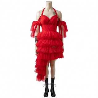 HQ Red Dress Female Kill Horror Halloween Cosplay Suit